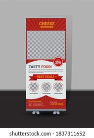 Creative Roll up Banner design For Restaurant. Food & Restaurant Roll Up Design Set, Standee Design, display,flag-banner, stand design