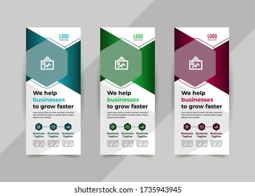 creative Roll up banner design template vector, abstract , modern & x-banner, rectangle size.