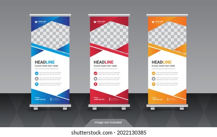 Creative roll up banner design template