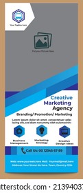 Design-Vorlage für kreative Roll-up-Banner 