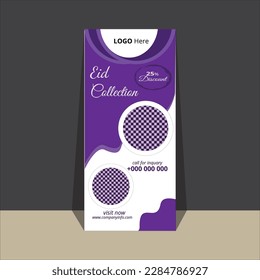 creative roll up banner design template for marketing.