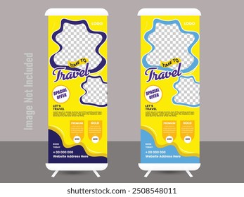 Creativo Roll up Anuncio Diseño Plantilla.