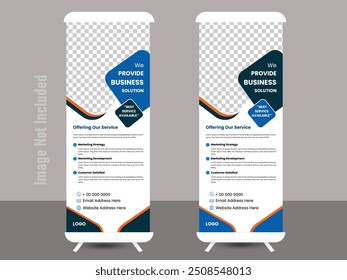 Creative Roll up Banner Design Templated.