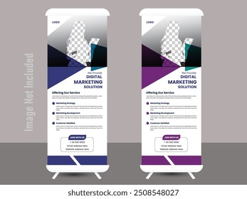 Creative Roll up Banner Design Templated.