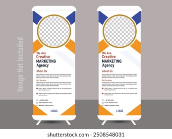Creative Roll up Banner Design Templated.