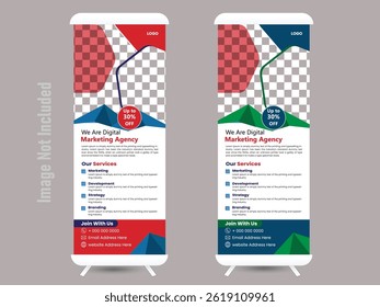 Creative Roll Up Banner Design Templated.