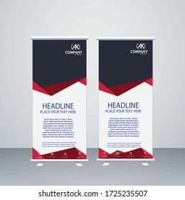 Creative roll up banner design vector art design 