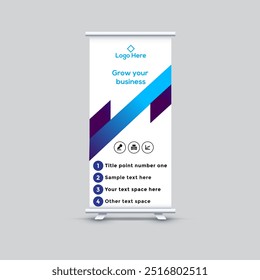 Creative roll up banner design. X stand banner template
