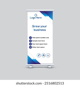Creative roll up banner design. X stand banner template