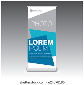 Creative Roll Banner with element design Template