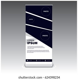 Creative Roll Banner with element design Template