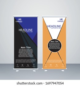 Creative roll up banner template design