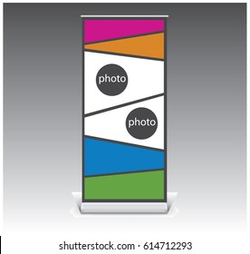 creative roll banner template design for promotion, company profile, information sign .etc