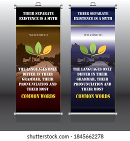 Creative Roll up banner vector  vertical template design, for advertising, brochure, business, flyer. 