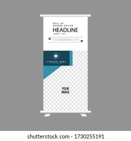 creativo Roll up folletos flyer diseño de la plantilla vectorial, abstracto , moderno y nuevo x-banner, rectángulo tamaño. Plantillas corporativas decoración moderna a cuadros