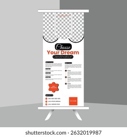 Creative roll up ,pull up banner template vector design.