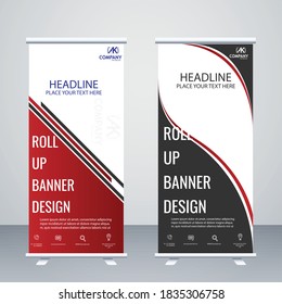 Creative roll up template  banner design