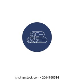 Creative Roll wall Paper icon vector