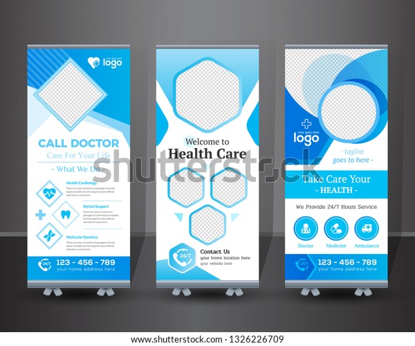 Creative Rollup Banner Design Medical Concept Healthcare Medical