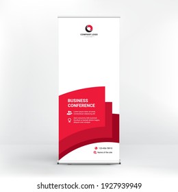 Creative roll-up banner design, modern geometric style