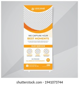 Creative Roll-up Banner design, Photography concept.