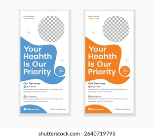Creative roll-up banner and DL flyer design template