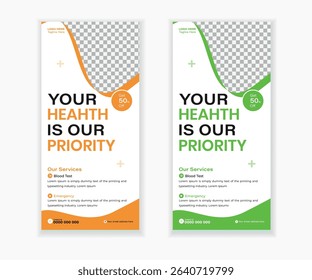 Creative roll-up banner and DL flyer design template