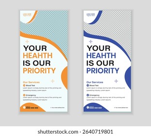 Creative roll-up banner and DL flyer design template