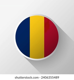 Creative Romania Flag Circle Badge
