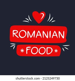 Creative (Romanian food) logo, sticker, badge, label, vector illustration.