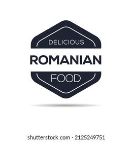 Creative (Romanian food) logo, sticker, badge, label, vector illustration.