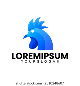 creative rooster abstract logo design 