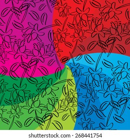 creative rose flower colorful background vector illustration 