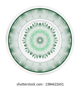 Creative round border and floral mandala ornament. Vector illustration.
