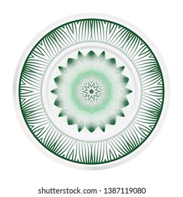 Creative round border and floral mandala ornament. Vector illustration.