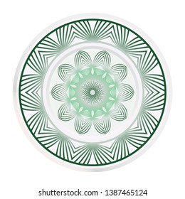 Creative round border and floral mandala ornament. Vector illustration.