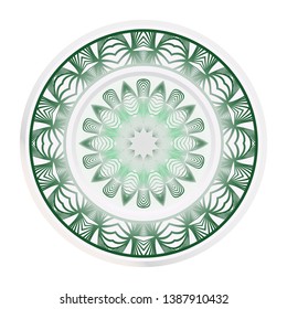 Creative round border and floral mandala ornament. Vector illustration.