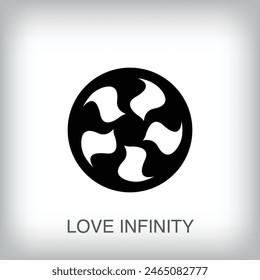 Creative round infinite loop modern logo. Unique shape branding .vector