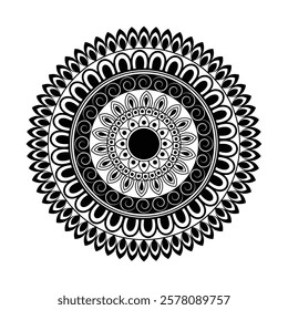 creative round  ornament mandala design 