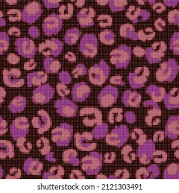 Creative round shape cheetah seamless pattern. Camo style leopard background. Geometric circle animal fur wallpaper. Vector floral background. Design for fabric, textile print, wrapping, cover