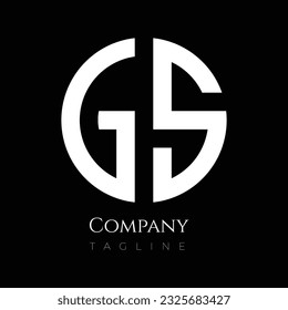 Ein kreatives, rundes GS-Monogramm-Logo