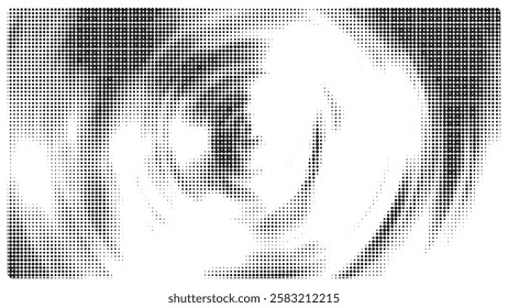 Creative round texture halftone vector template.