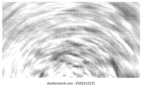 Creative round texture halftone vector template.