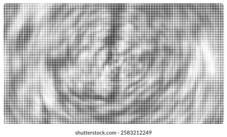 Creative round texture halftone vector template.