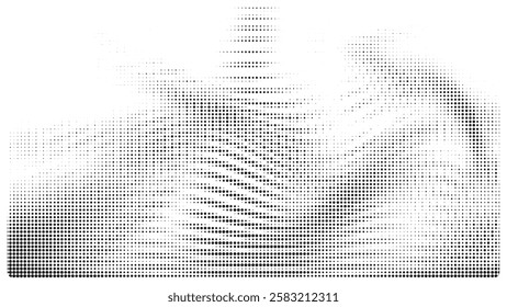 Creative round texture halftone vector template.