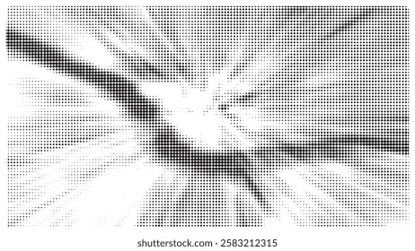 Creative round texture halftone vector template.