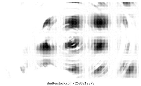 Creative round texture halftone vector template.