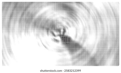 Creative round texture halftone vector template.