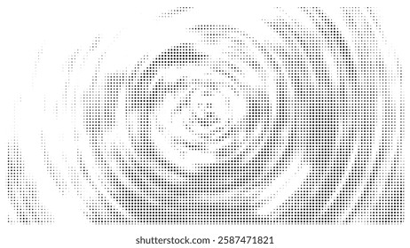 Creative round texture halftone vector template.