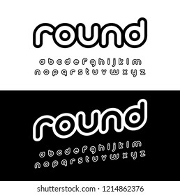 Creative rounded alphabet. Typography modern style font set for logo, Poster, Invitation. vector illustrator